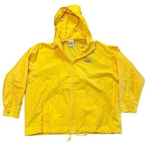 VTG 90’s Y2K Walt Disney World Yellow Full Zip Windbreaker Jacket Size XL